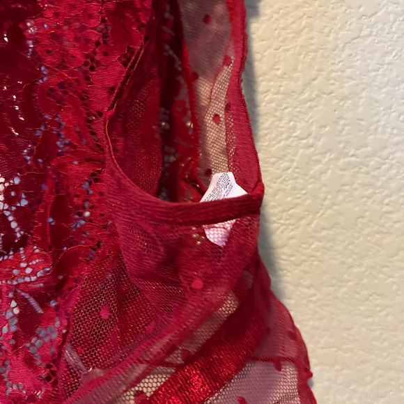 4XL Red Lace Bra & Thong Set - Picture 9 of 9